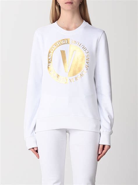 versace jeans couture white sweatshirt